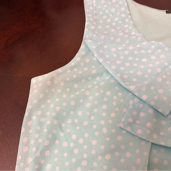Maurice’s Soft Blue Bow Polka Dot Tank Small S - Picture 8 of 8